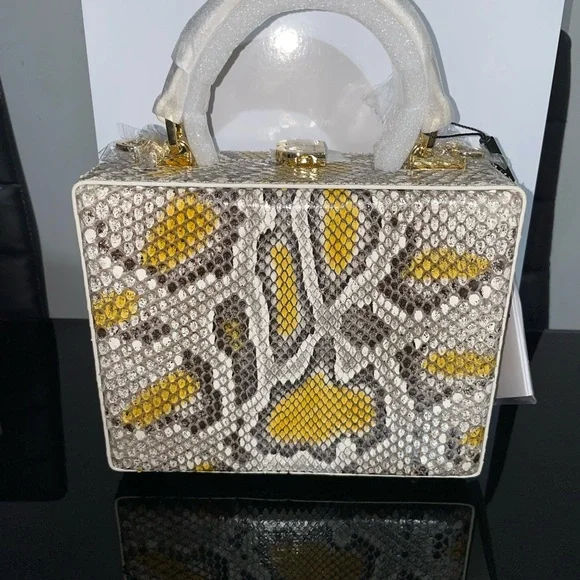 Brandon Blackwood Yellow Spotted Snakeskin Kendrick Trunk - Picture 3 of 10